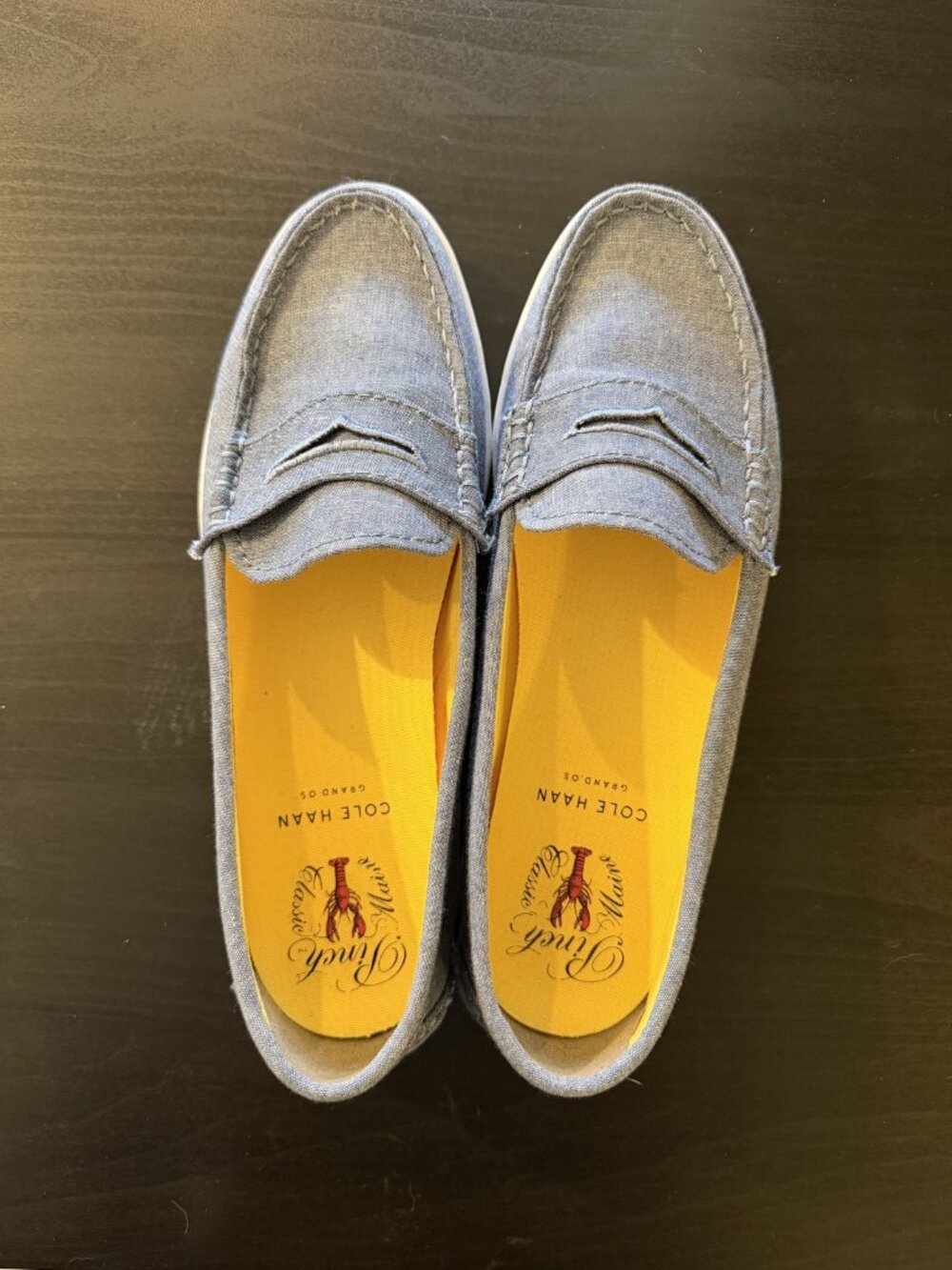 Cole Haan Pinch Grand OS Penny Loafers Chambray Blue 8.5